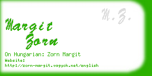 margit zorn business card